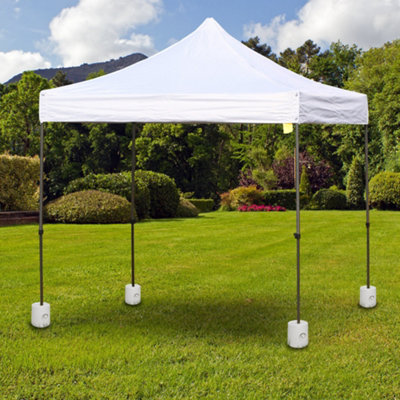Outsunny Tent Weight Base 4Pcs Gazebo Foot Leg Anchor Weights Marquee White from B&Q