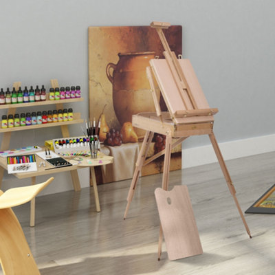 Homcom Tripod Art Easel Wooden Drawing Board Workstation Folding French Sketch from B&Q