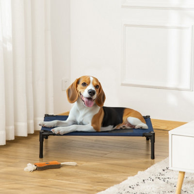 Pawhut Pet Puppy Raised Bed Cot Dog Cat Elevated Cots Trampoline Indoor Outdoor from B&Q