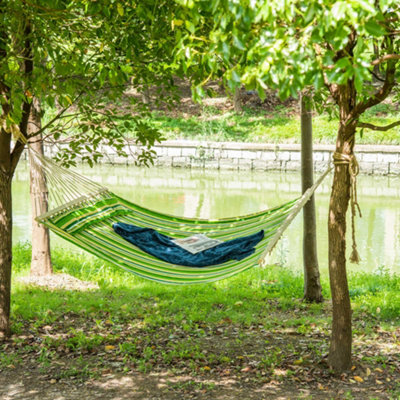 Outsunny Hammock Outdoor Garden Camping Hanging Swing Portable Travel Green from B&Q