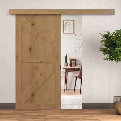 Homcom Sliding Barn Door Closet Hardware Track Kit For Slingle Door 6.5Ft/2000mm from B&Q