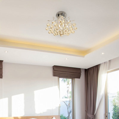Homcom Modern K9 Crystal Chandelier Ceiling Lighting Pendant Lamp With 3 Light from B&Q