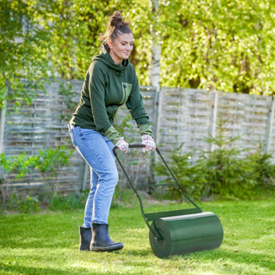 Outsunny Garden Grass Lawn Roller - Green - Image 7