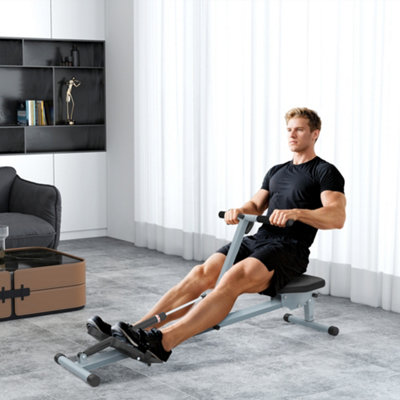 Homcom 12 Level Fitness Rowing Machine Cardio Fitness Workout And Gym Training from B&Q