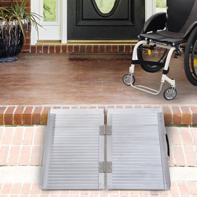 B&Q -  2Ft Aluminium Folding Wheelchair Ramp Equipment Mobility Suitcase