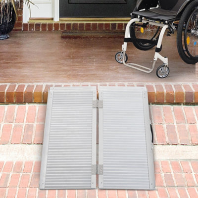 Homcom 3Ft Aluminium Folding Wheelchair Ramp Equipment Mobility Suitcase from B&Q