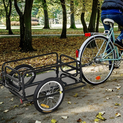 Homcom Bicycle Cargo Trailer For Shop Luggage Storage Utility W/ Hitch from B&Q