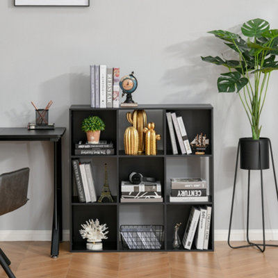 Homcom 9 Cube Storage Cupboard Bookcase Bookshelf Home OfficeBlack from B&Q