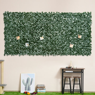 Outsunny Artificial Leaf Hedge Panel Garden Fence Privacy Screen 1.5M X 3M from B&Q