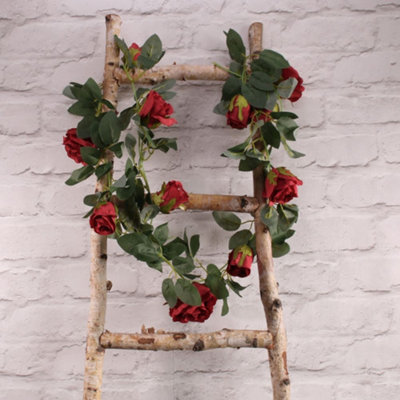  - Artificial Red Rose And Foliage Garland. Length 175 CmDiameter 8 CmWeddings And Events Décor.