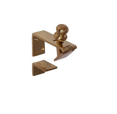 Solid Polished Brass Bar Shop Counter Flap Catch from B&Q