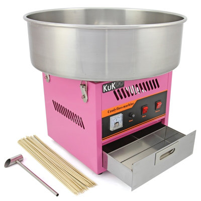 Monstershop Unisex Pink Kukoo Candy Floss Machine & 500 Candy Floss Sticks In - Image 3