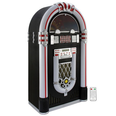 MonsterShop Jukebox Vinyl Record Player & Sound System from B&Q