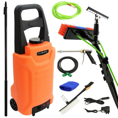 Monstershop Water Fed Cleaning Pole & 30L Water Trolley 24Ft