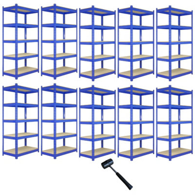 B&Q -  10 X Q-Rax Blue Metal Racking Units 120 X 50 X 180Cm