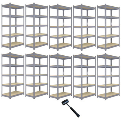 Monster Racking 10 X Q-Rax Grey Metal Racking Units 120 X 50 X 180Cm from B&Q