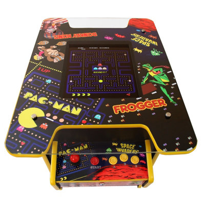 Monstershop Retro Cocktail Table Arcade Games Machine - Black - Image 5