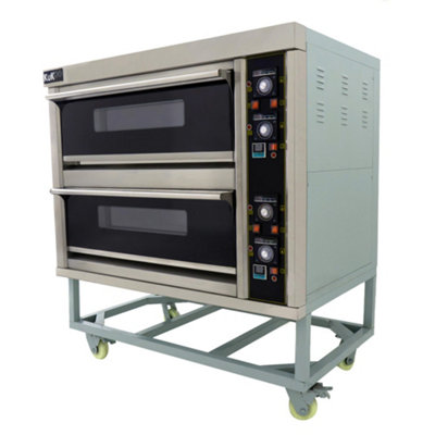 B&Q -  Commercial Pizza Oven Baking Grilling Large Twin Deck