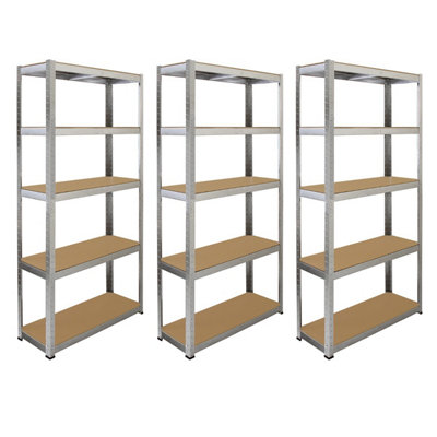 B&Q -  6 X Galwix 90Cm X 180Cm X 30Cm Galvanised Racking