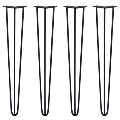 Monstershop Unisex Black 4 X 28" Hairpin Legs - 3 Prong - 10Mm - Image 6