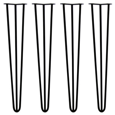 Monstershop 4 X Hairpin Leg - 28 - 3 Prong - 12M Black