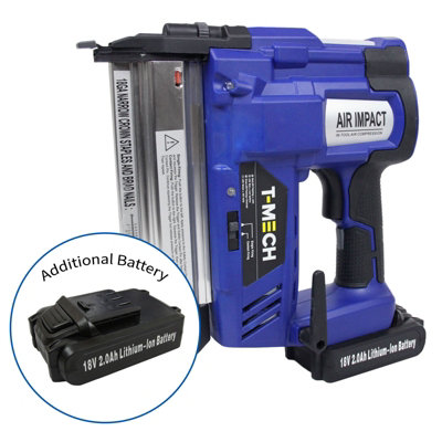 T-Mech Tmech Nail & Staple Gun With Additional Battery from B&Q