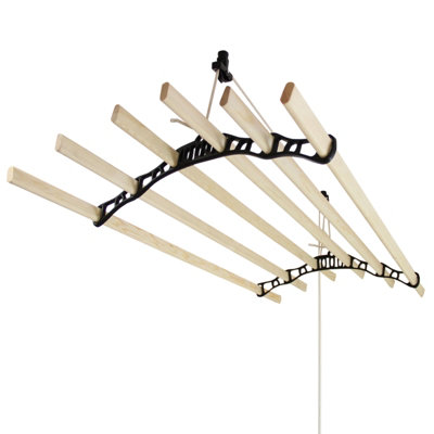 Monstershop Clothing Airer Ceiling Pulleys - 1.2M Black