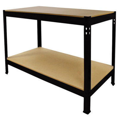 Monster Racking Q-Rax Black Workshop Workbench 1200mm from B&Q