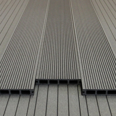 MonsterShop Jardi Composite Decking 7 Sqm Castle Grey from B&Q