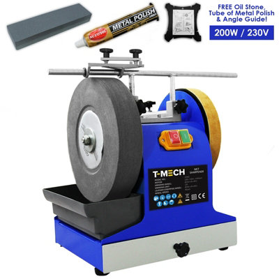 MonsterShop T-Mech Wet Sharpener Flat Oil Stone 230V from B&Q