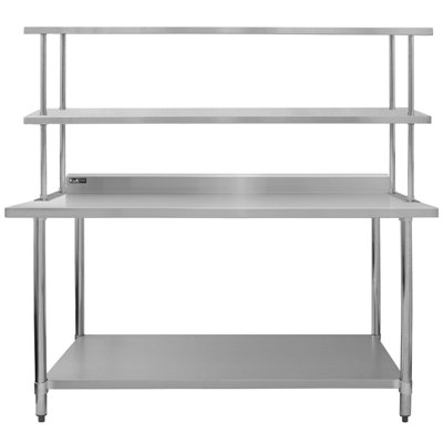 MonsterShop 6Ft Catering Bench With Double Over-Shelf from B&Q