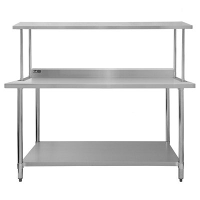 MonsterShop 6Ft Catering Bench With Single Over-Shelf from B&Q