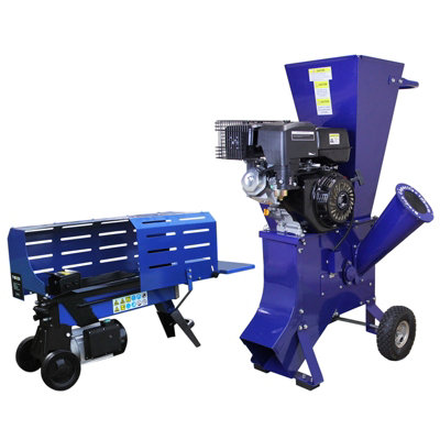 Monstershop Unisex Blue T-Mech Log Splitter 7T 520Mm & T-Mech 15Hp Wood Chipper In Size 15 - Image 4