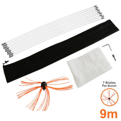 MonsterShop Maxblast Powered Chimney Sweep 9M from B&Q
