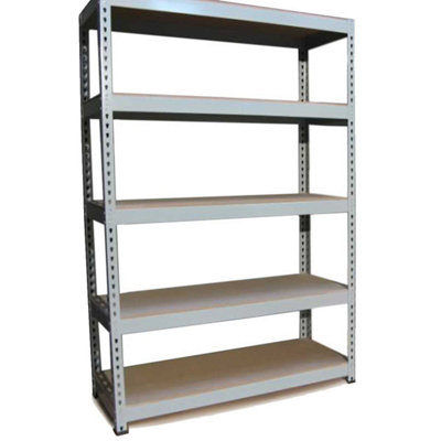 B&Q -  3 X Garage Racking Units Storage Shelving Heavy Duty Shed Shelves Extra Wide Warehouse 120Cm Grey