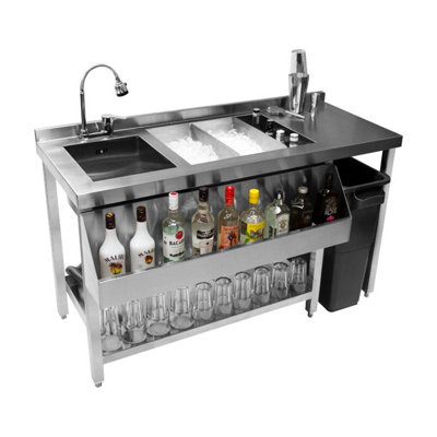Monstershop Unisex Silver Cocktail Bar Station In - Image 7