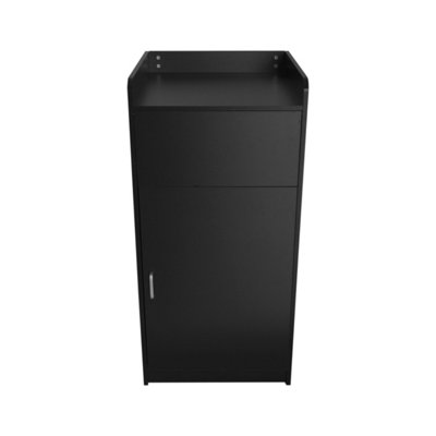 Monstershop Wooden Litter Bin & Tray Stand Black