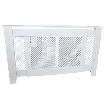 MonsterShop Adjustable Radiator Cover Mdf White 1400mm 1920mm from B&Q
