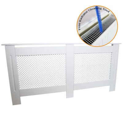 MonsterShop Radiator Cover Mdf White 1720mm from B&Q