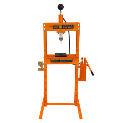 T-Mech Hydraulic Shop Press 20 Ton Tonne Floor Mount Pressure Gauge Workshop Garage from B&Q
