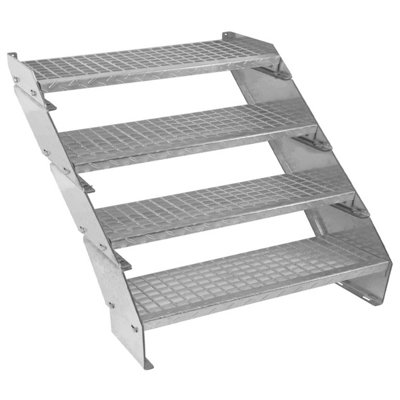 B&Q -  Height Adjustable Metal Staircase 4 Steps900mm Wide