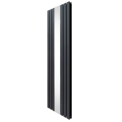 Monstershop Anthracite/Grey Flat Mirror Radiator - 1800Mm X 565Mm