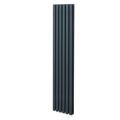 Monstershop Anthracite Oval Radiator - 1800 X 360Mm B&Q
