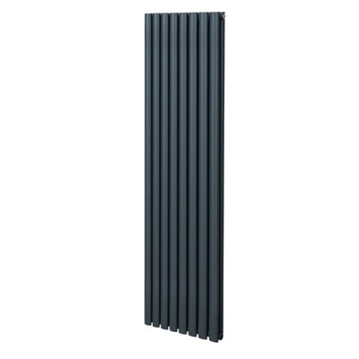 Monstershop Anthracite Oval Radiator - 1800 X 480Mm B&Q