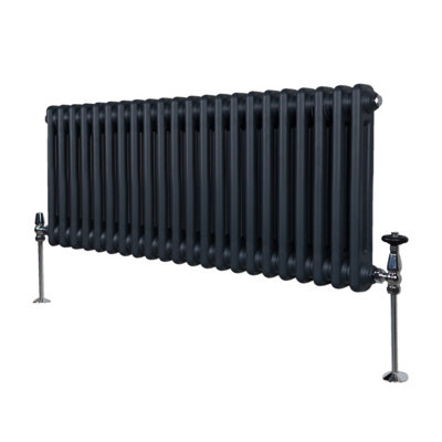 MonsterShop Traditional 2 Column Radiator300 X 1012 mmAnthracite from B&Q