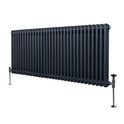 MonsterShop Traditional 2 Column Radiator600 X 1462 mmAnthracite from B&Q