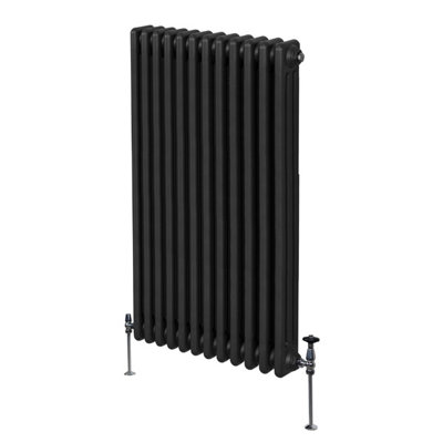 MonsterShop Traditional 3 Column Radiator1500 X 562 mmBlack from B&Q