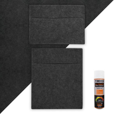 MonsterShop 11Sqm Van LiningStorage Pouches & Adhesive GlueAnthracite Grey from B&Q