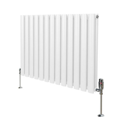 MonsterShop Oval Column Radiator & Valves600mm X 780mmWhite from B&Q