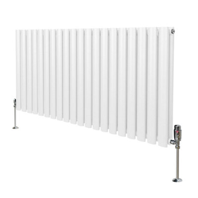 B&Q -  Oval Column Radiator & Valves600mm X 1200mmWhite